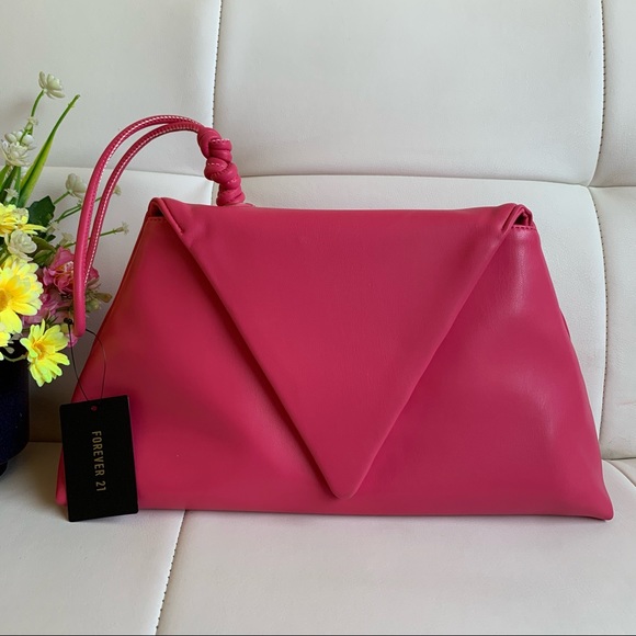 Forever21 Envelope Folded Clutch in Hot Pink - Picture 2 of 10